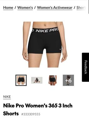 Nike Pro Women's 365 3” shorts